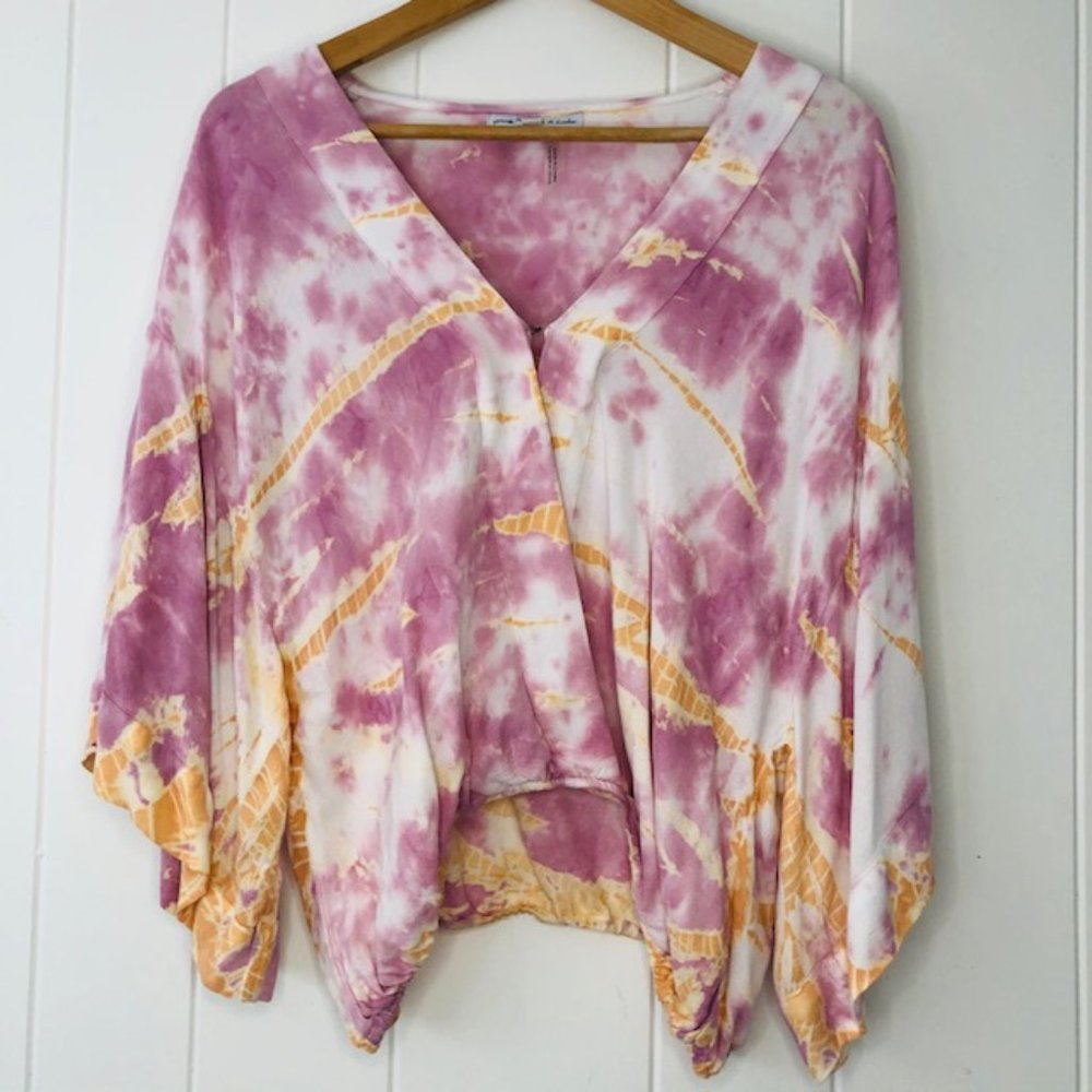Young Fabulous and Broke Tia Tie Dye Wrap Top